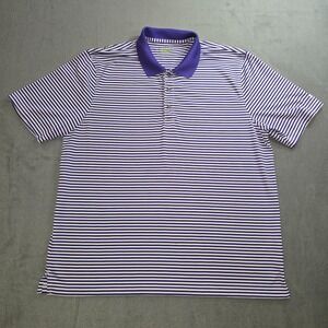 IZOD Golf Shirt Men's XXL Short Sleeve Purple & White Polo 2x  Collared Logo